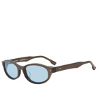 Bonnie Clyde Roller Coaster Sunglasses in Brown/Blue 