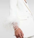Rebecca Vallance Bridal Evelyn feather-trimmed blazer