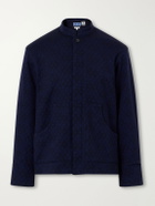 Blue Blue Japan - Jacquard-Knit Wool-Blend Bomber Jacket - Blue