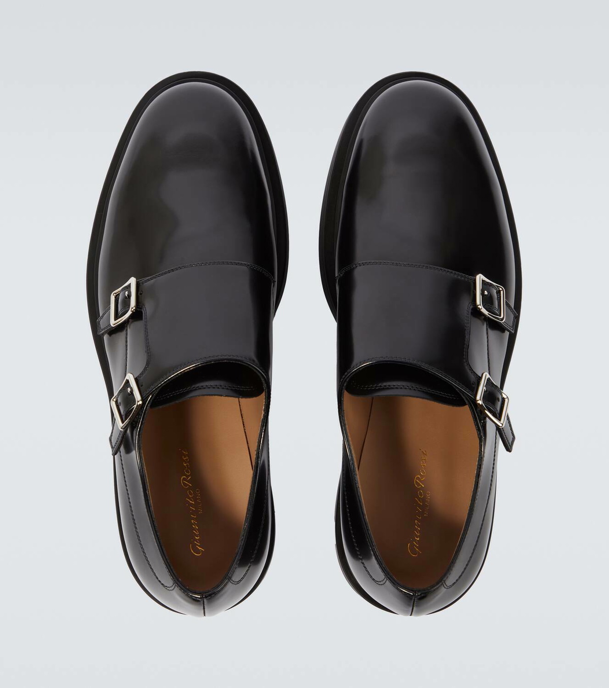 Gianvito Rossi Scott leather monk strap shoes
