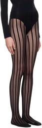 Swedish Stockings Black Siri Stripe Tights
