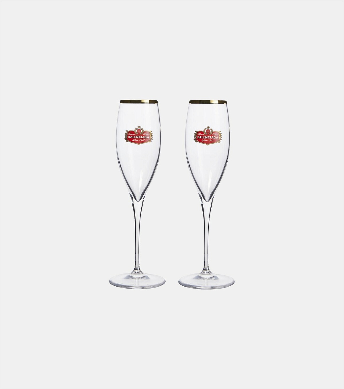 Balenciaga - Set of two champagne glasses