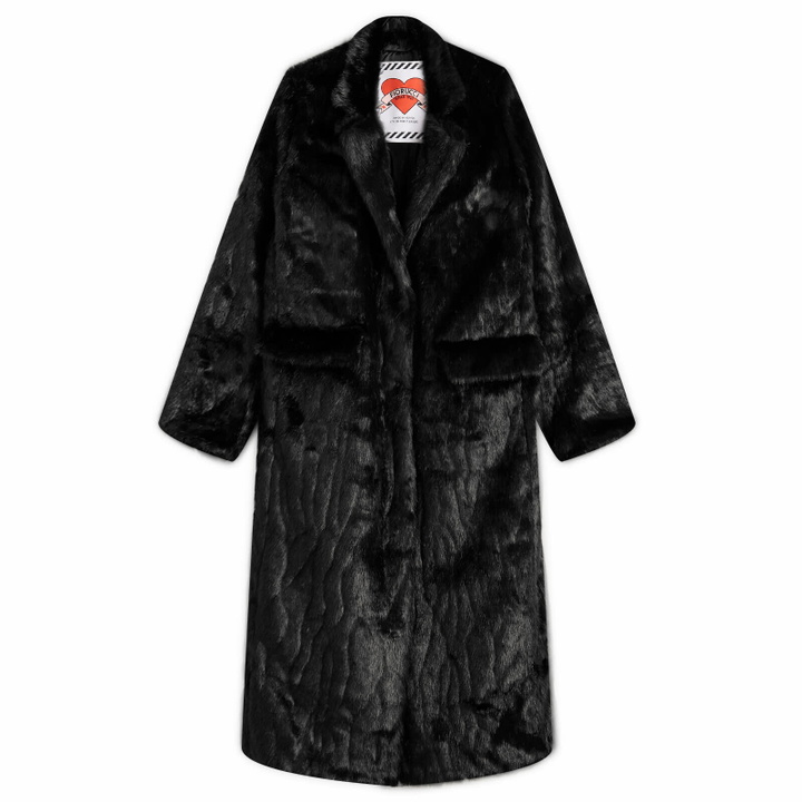 Photo: Fiorucci Women's Faux Fur Coat in Black