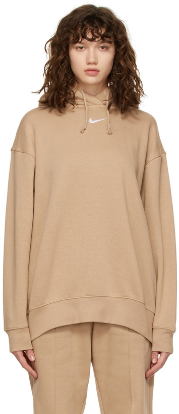 Photo: Nike Beige Essential Collection Oversized Fleece Hoodie