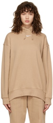 Nike Beige Essential Collection Oversized Fleece Hoodie