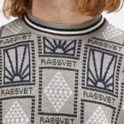 RASSVET Men's Pattern Logo Jacquard Knit in Grey