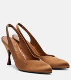 Herbert Levine Star Dust 85 embellished satin slingback pumps