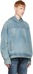 Balenciaga Blue Pull-Over Denim Jacket