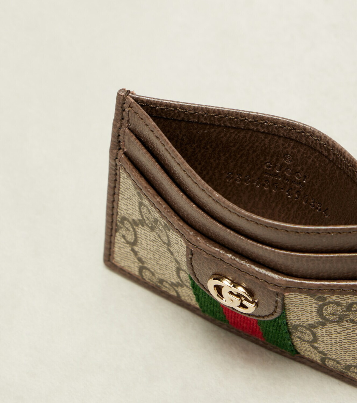 Gucci Ophidia leather-trimmed card holder