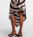 Pucci Labirinto halterneck silk twill midi dress
