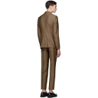 Ermenegildo Zegna Brown Silk Milano Suit