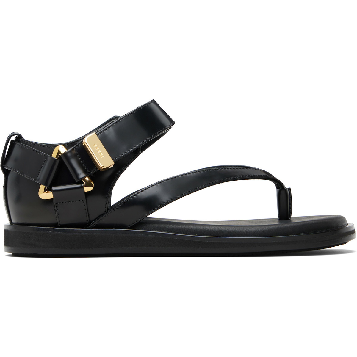 sacai Black Belted Flip Flop Sandals