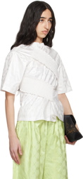 SUPER YAYA Off-White Nellie Twist T-shirt