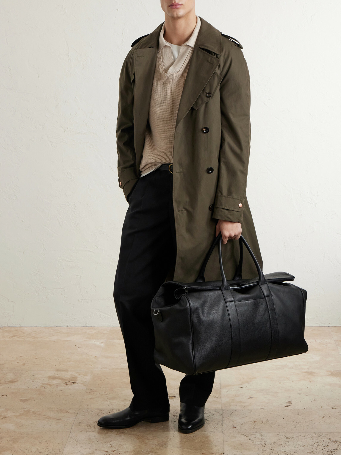 Canali - Full-Grain Leather Tote Bag
