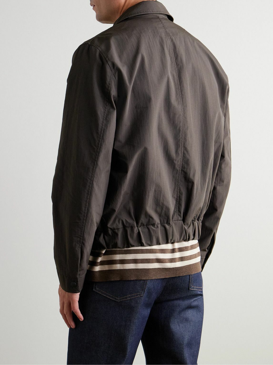 Oliver Spencer - Arlington Recycled-Shell Bomber Jacket - Brown