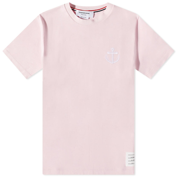 Photo: Thom Browne Men's Anchor Print T-Shirt in Light Pink