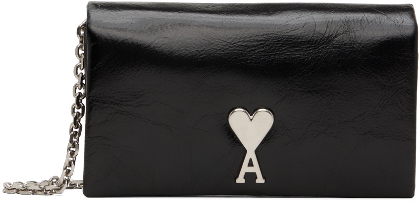 AMI Alexandre Mattiussi Black Voulez-Vous Wallet Bag