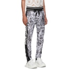 Dolce and Gabbana Black and White Love Tradition Lounge Pants