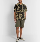 Go Barefoot - Tahitian Leaf Printed Cotton Shirt - Black