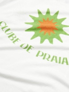 Frescobol Carioca - Dinis Clube de Praia Printed Cotton and Linen-Blend Jersey T-Shirt - White