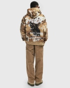 PATTA Bark Woodland Camo Boxy Hooded Sweater Brown Mens Hoody