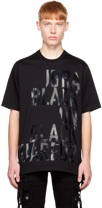 Photo: Dsquared2 Black 'Ibra' Slouch T-Shirt
