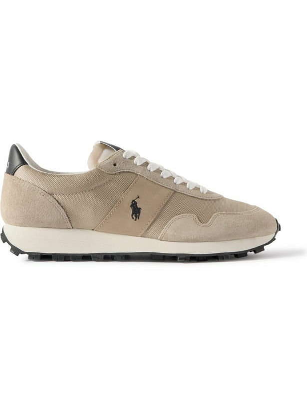 Photo: Polo Ralph Lauren - PRL Trail 125 Leather and Suede-Trimmed Canvas Sneakers - Neutrals
