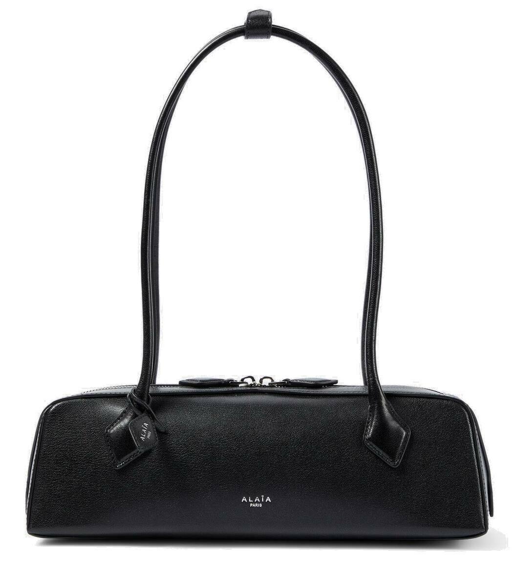 ALAÏA Women's Le Teckel Satin Shoulder Bag Green