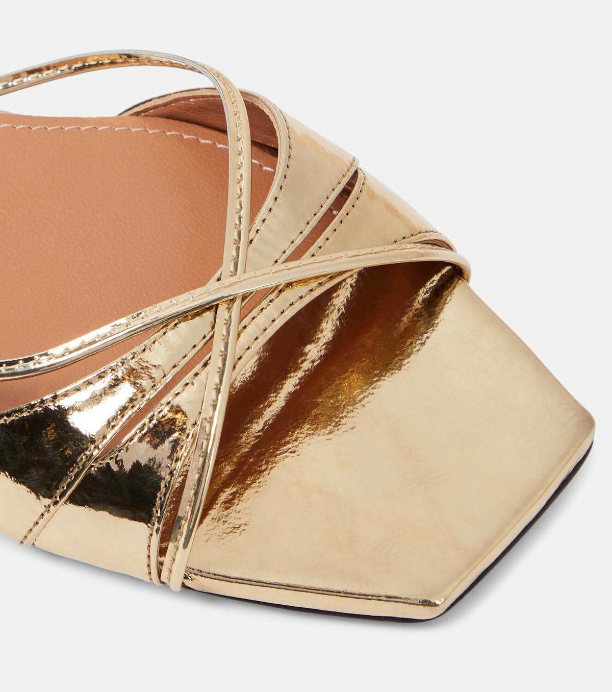 D'Accori Lust metallic leather slides