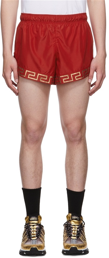 Photo: Versace Underwear Red Greca Shorts