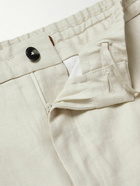 Zegna - Tapered Oasi Linen Trousers - Neutrals