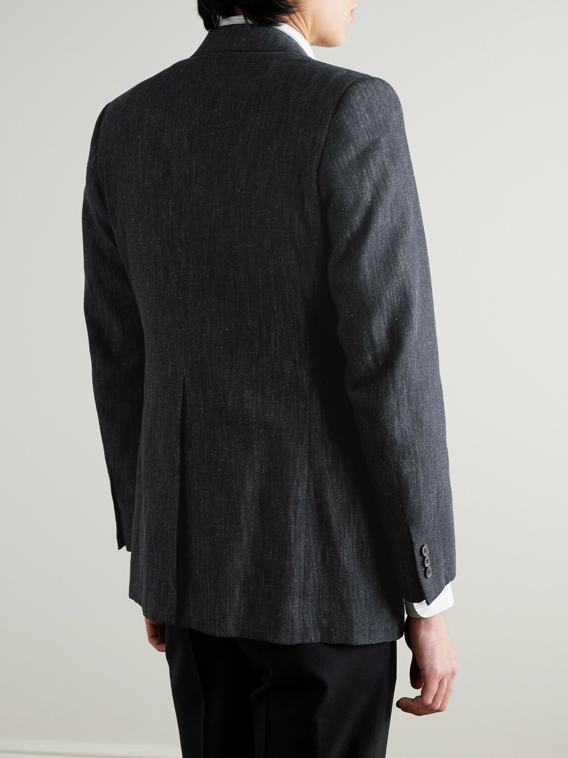 Husbands - Slub Cotton and Hemp-Blend Twill Blazer - Blue