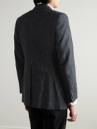 Husbands - Slub Cotton and Hemp-Blend Twill Blazer - Blue