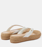 Gianvito Rossi Leather platform espadrille thong sandals