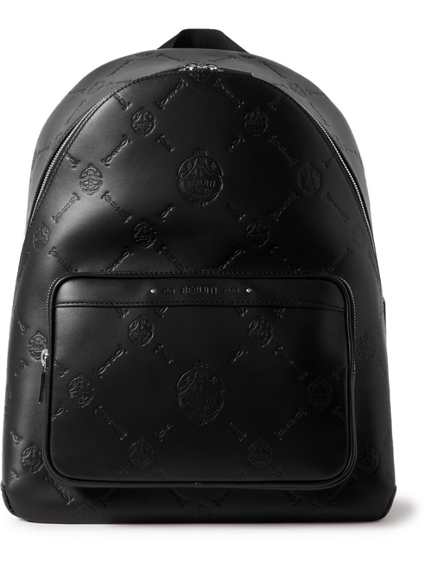 Photo: Berluti - Logo-Debossed Leather Backpack