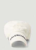 Logo Visor Baseball Cap in Cream