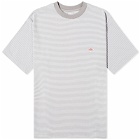 Danton Men's Fine Stripe T-Shirt in Grey/White