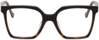 Loewe Black & Tortoiseshell Rectangular Glasses
