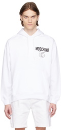 Moschino White Printed Hoodie