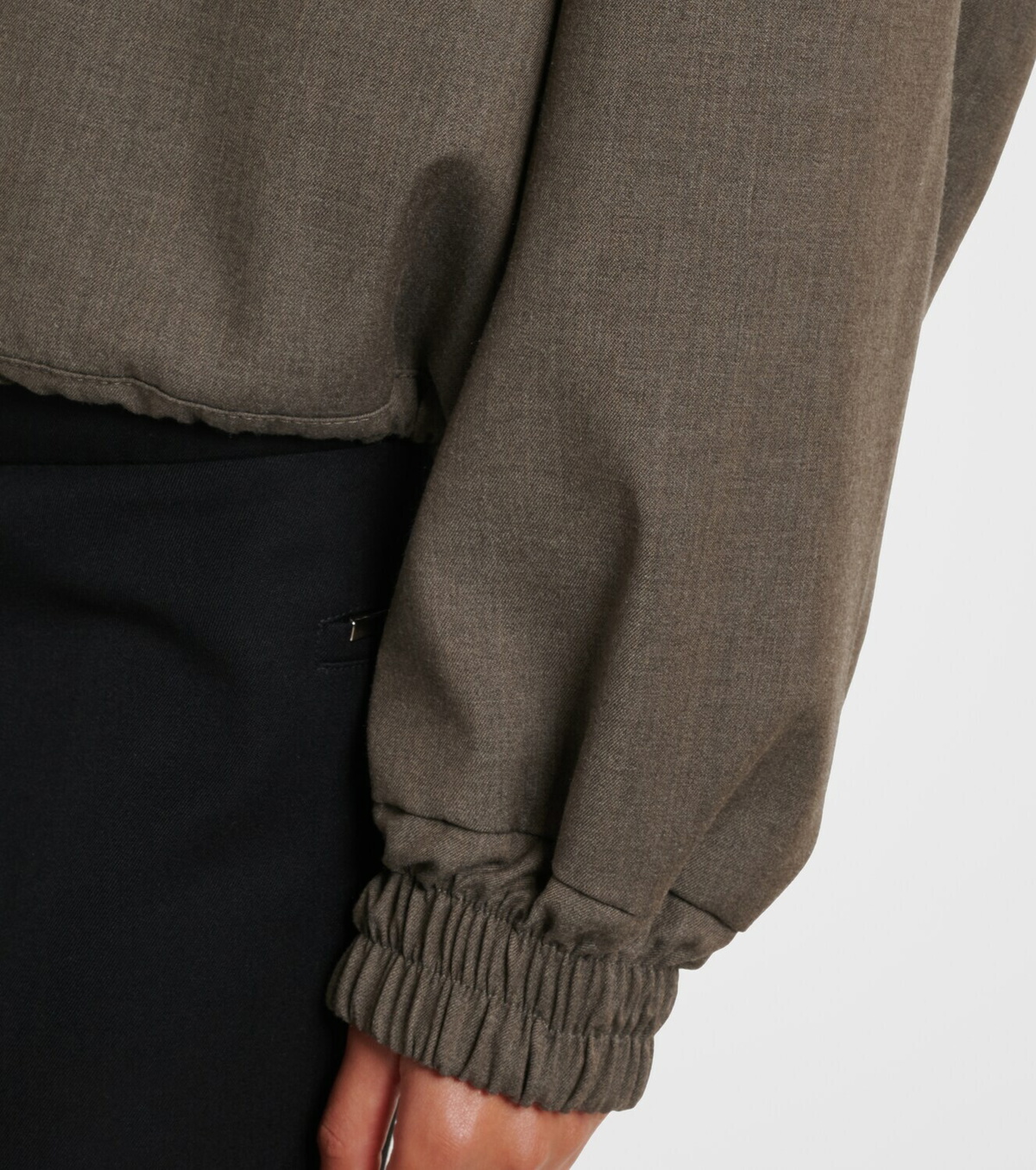 The Attico Virgin wool-blend bomber jacket