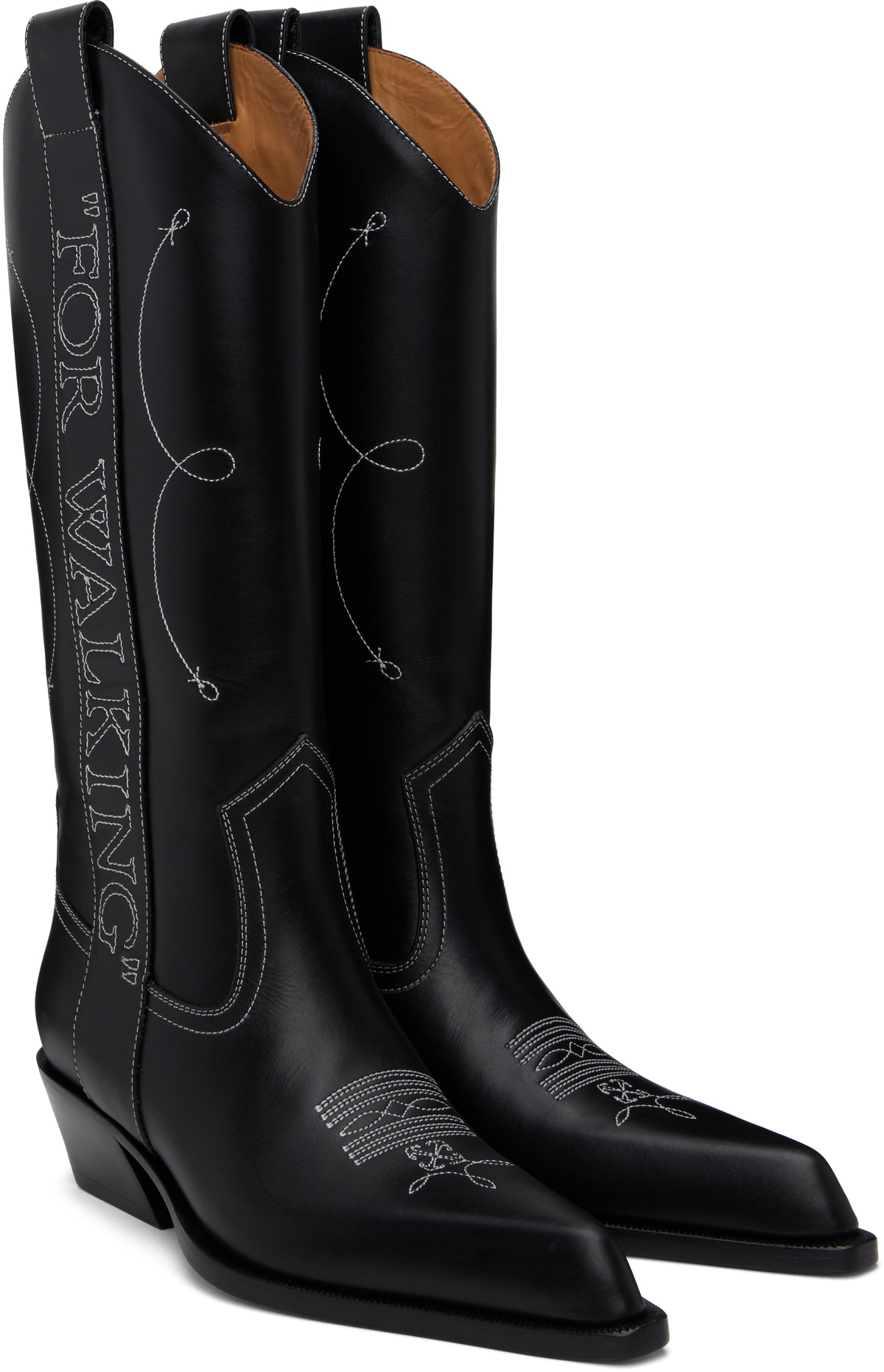 Off-White Black Frame Texan Tall Boots