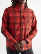 Aztech Mountain - Loge Peak Shell-Panelled Checked Brushed-Cotton Ski Overshirt - Red