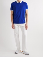 Kiton - Logo-Embroidered Cotton-Piqué Polo Shirt - Blue