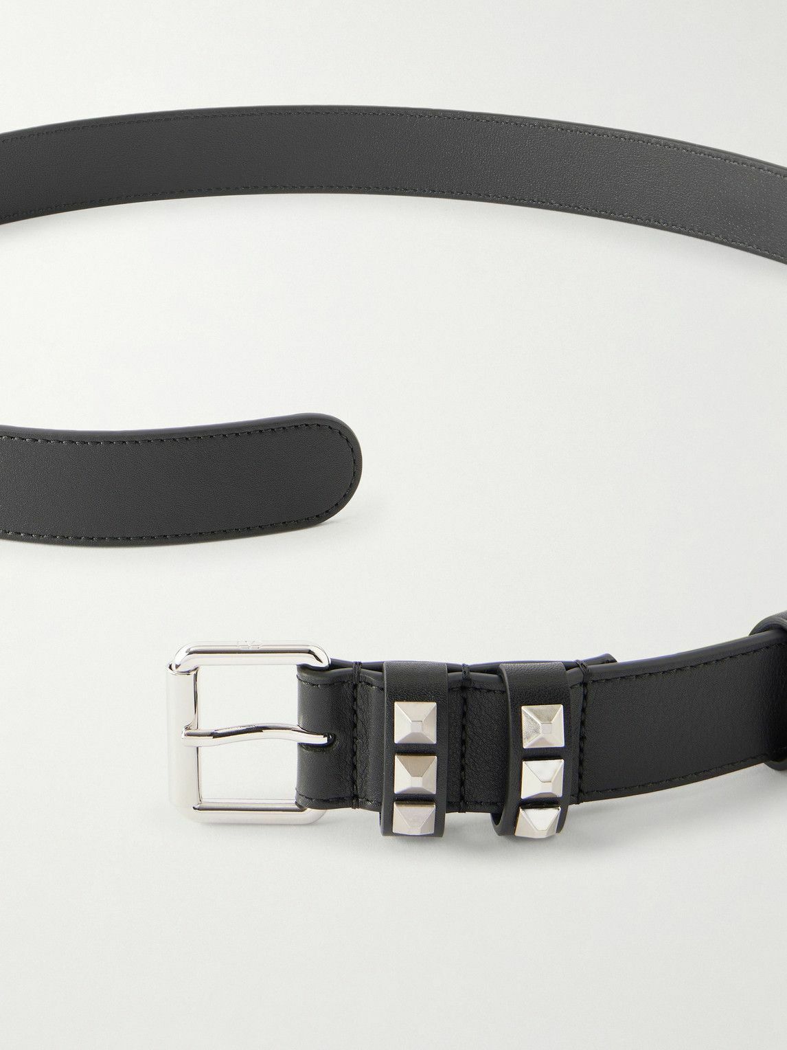 Valentino Garavani - 3cm Rockstud Leather Belt - Black