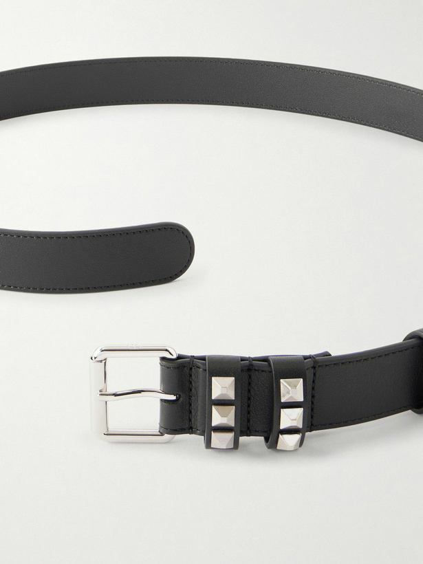 Photo: Valentino Garavani - 3cm Rockstud Leather Belt - Black