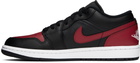Nike Jordan Black & Red Air Jordan 1 Low Sneakers