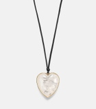 Jennifer Fisher 14kt gold-plated and leather necklace with quartz