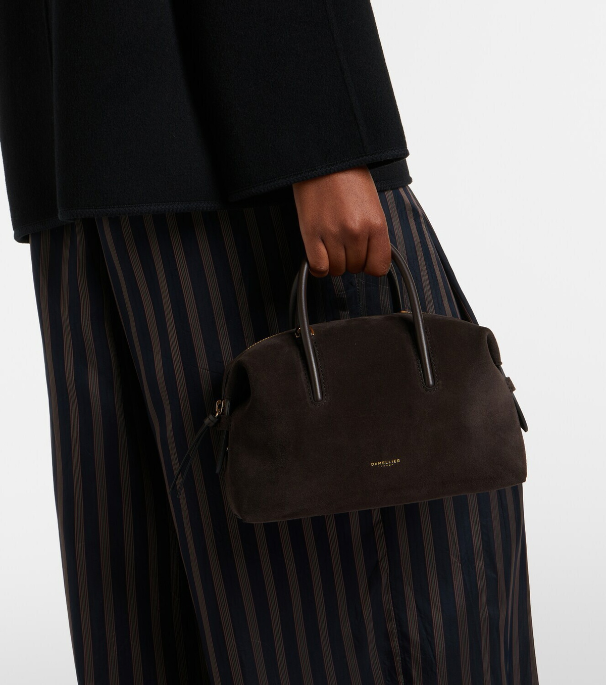 DeMellier Stockholm Small suede top-handle bag