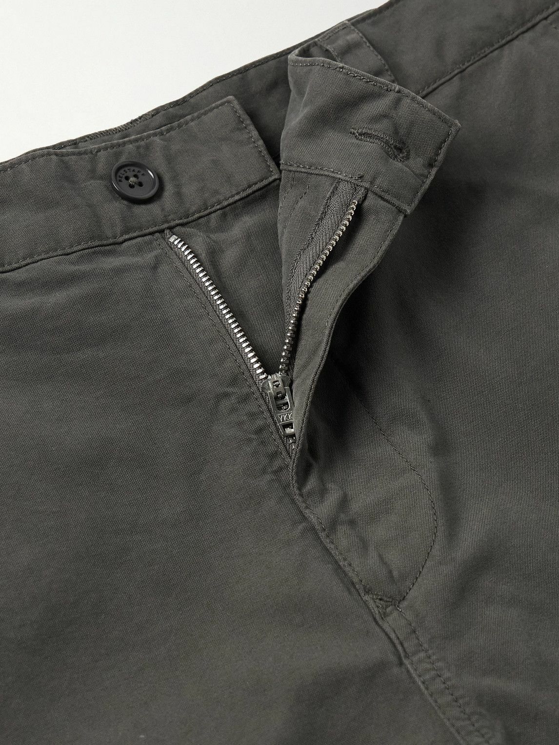 Belstaff - Dispatch Straight-Leg Garment-Dyed Cotton Cargo Trousers - Gray