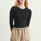 MM6 Maison Margiela Women's Long Sleeve Bodysuit in Black